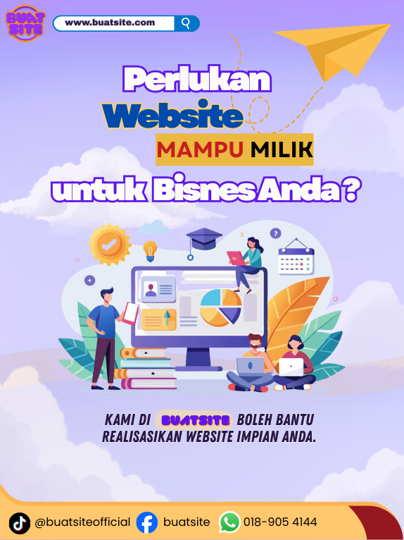 Visual paparan laman website moden